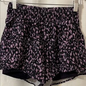 Avia Women's Athletic Shorts in Black and Purple
